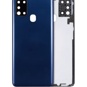 Back Cover Glass With Camera Lens For Samsung Galaxy A21s (A217 / 2020) (Aftermarket Plus) (Blue)