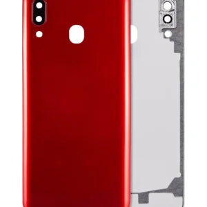 Back Cover Glass With Camera Lens For Samsung Galaxy A20 (A205 / 2019) (Aftermarket Plus) (Red)