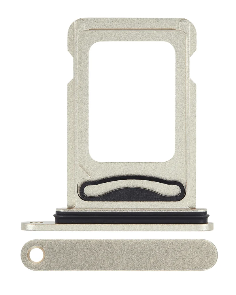 Dual Sim Card Tray For iPhone 15 / 15 Plus (Yellow)