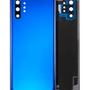 Back Cover Glass With Camera Lens For Samsung Galaxy Note 10 Plus / 5G (No Logo) (Aftermarket Plus) (Aura Blue)