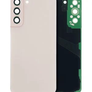 Back Cover Glass With Camera Lens For Samsung Galaxy S22 Plus 5G (No Logo) (Aftermarket Plus) (Pink Gold)