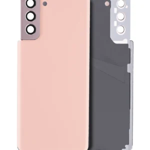 Back Cover Glass With Camera Lens For Samsung Galaxy S21 Plus (No Logo) (Aftermarket Plus) (Phantom Pink)