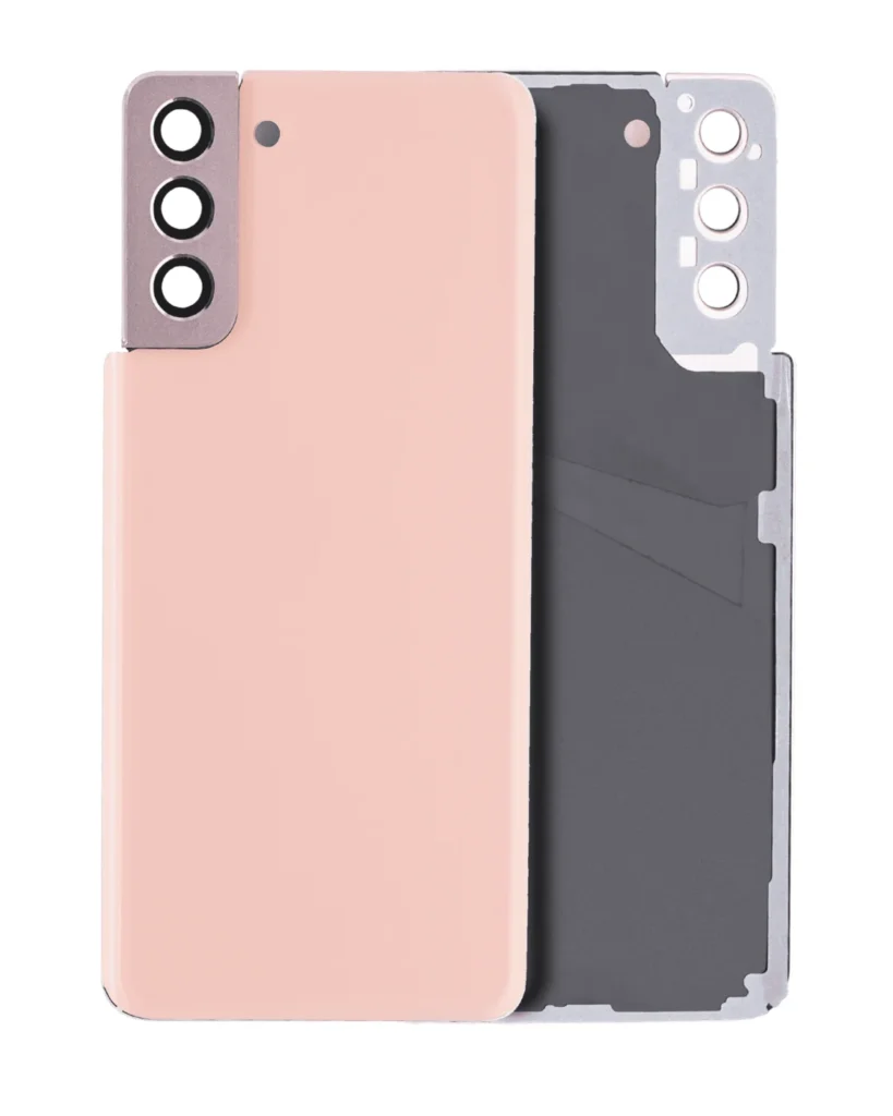 Back Cover Glass With Camera Lens For Samsung Galaxy S21 Plus (No Logo) (Aftermarket Plus) (Phantom Pink)