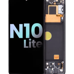 OLED Assembly With Frame For Samsung Galaxy Note 10 Lite (Service Pack) (Aura Black)