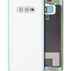 Back Cover Glass With Camera Lens For Samsung Galaxy S10e (No Logo) (Aftermarket Plus) (Prism White)