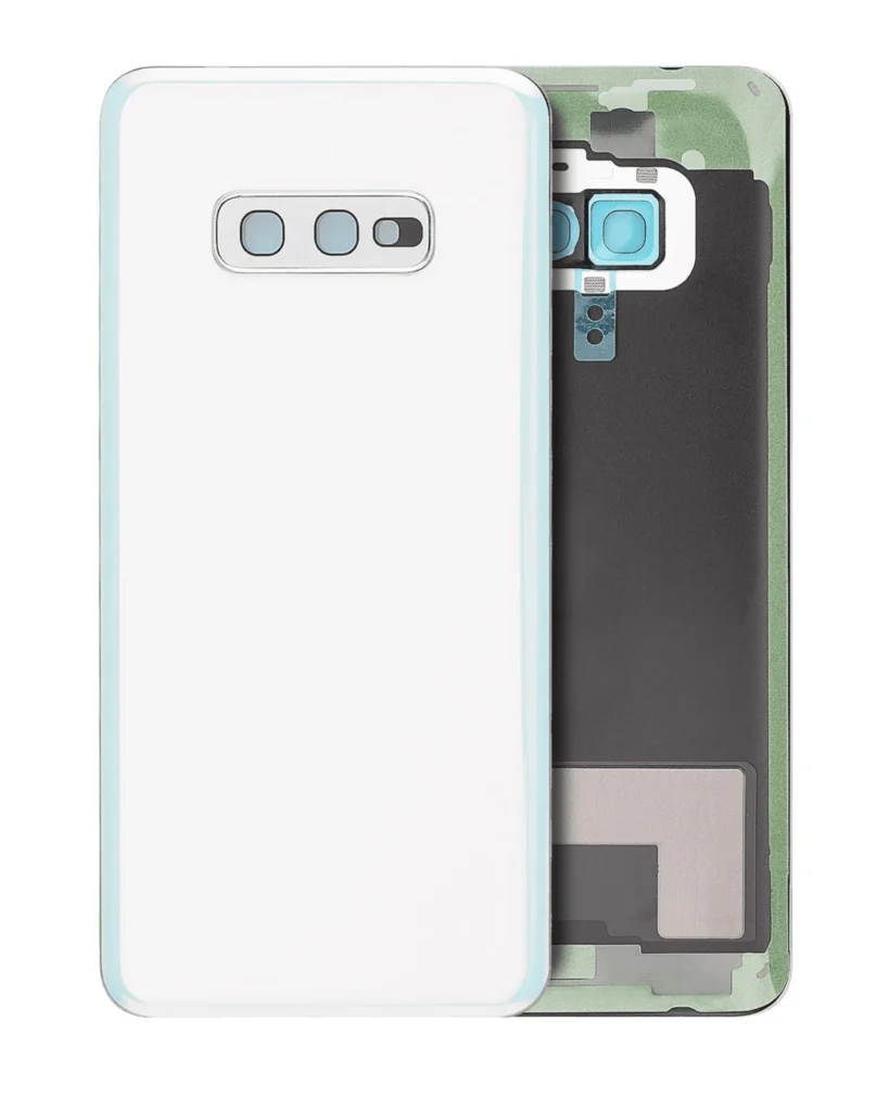 Back Cover Glass With Camera Lens For Samsung Galaxy S10e (No Logo) (Aftermarket Plus) (Prism White)