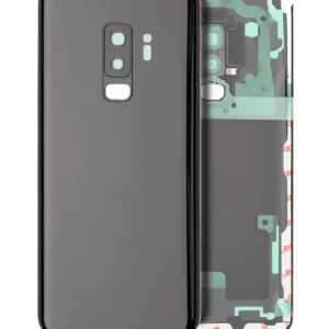 Back Cover Glass With Camera Lens For Samsung Galaxy S9 Plus (No Logo) (Aftermarket Plus) (Midnight Black)