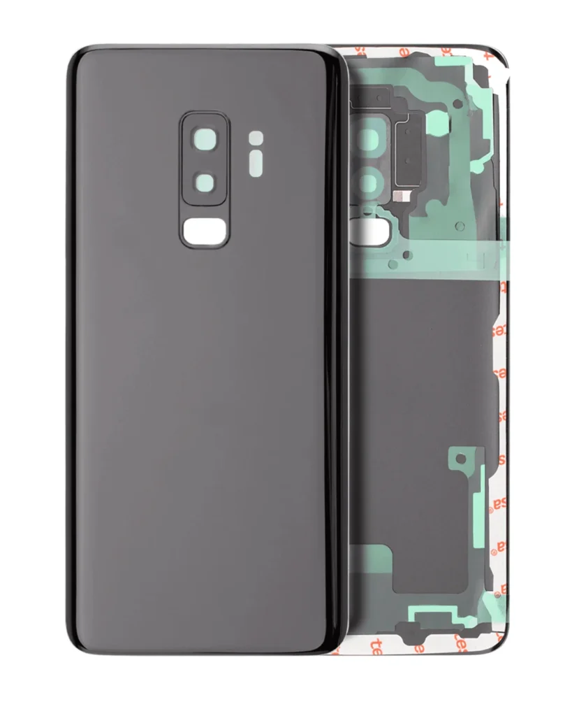 Back Cover Glass With Camera Lens For Samsung Galaxy S9 Plus (No Logo) (Aftermarket Plus) (Midnight Black)