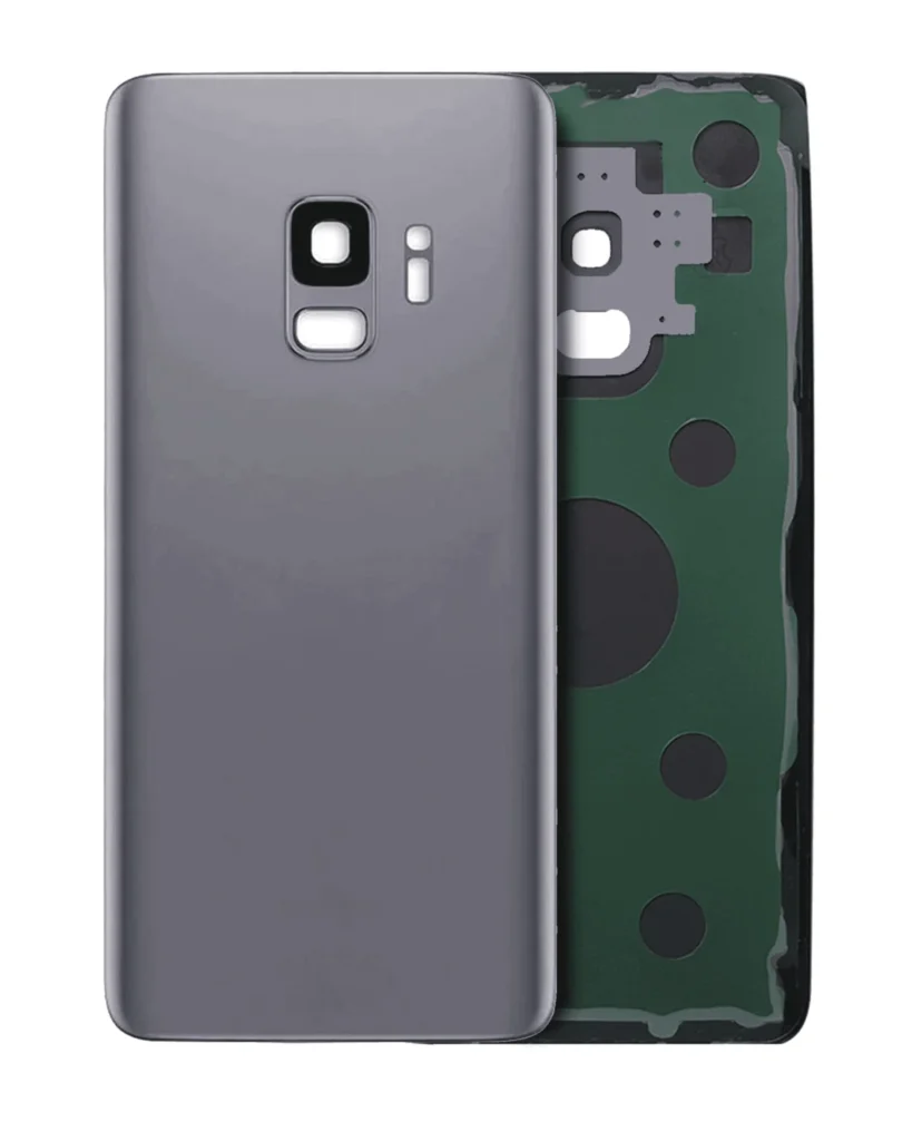 Back Cover Glass With Camera Lens For Samsung Galaxy S9 (No Logo) (Aftermarket Plus) (Titanium Gray)