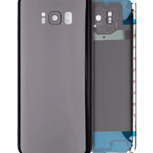 Back Cover Glass With Camera Lens For Samsung Galaxy S8 Plus (No Logo) (Aftermarket Plus) (Midnight Black)