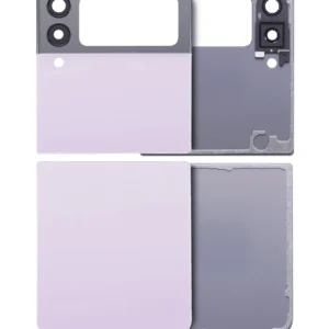 Top & Bottom Back Cover Glass With Camera Lens For Samsung Galaxy Z Flip 3 5G (Aftermarket Plus) (Lavender)