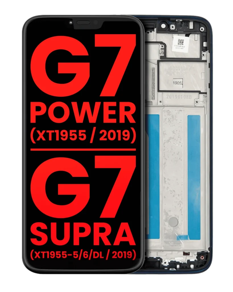 LCD Assembly With Frame For Motorola Moto G7 Power (XT1955 / 2019) / G7 Supra (XT1955-5/6/DL / 2019) (US Version) (157MM) (Aftermarket Plus) (Marine Blue)