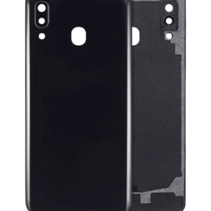 Back Cover Glass With Camera Lens For Samsung Galaxy A20 (A205 / 2019) (Aftermarket Plus) (Black)
