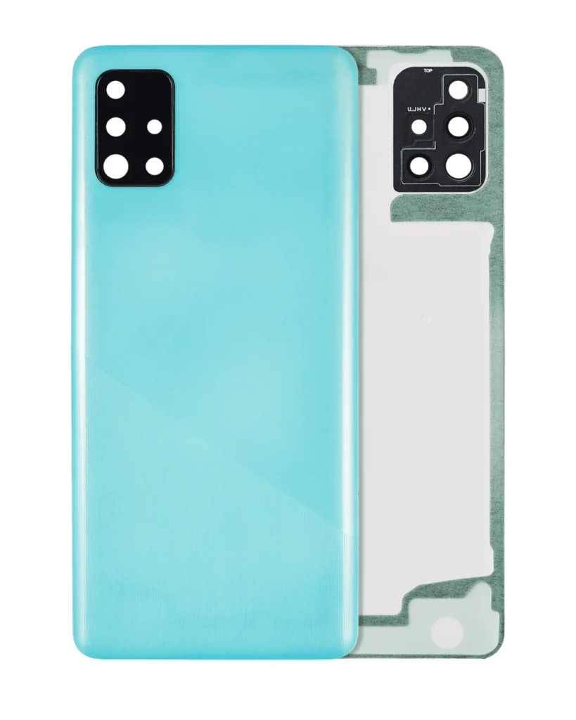 Back Cover Glass With Camera Lens For Samsung Galaxy A51 4G (A515 / 2019) (Aftermarket Plus) (Prism Crush Blue)