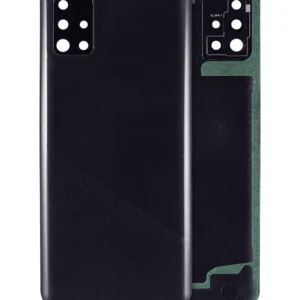 Back Cover Glass With Camera Lens For Samsung Galaxy A51 4G (A515 / 2019) (Aftermarket Plus) (Prism Crush Black)