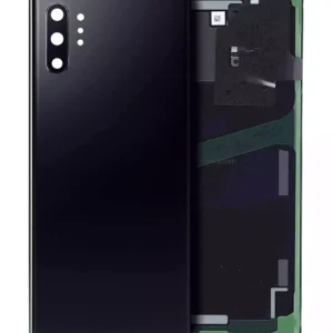 Back Cover Glass With Camera Lens For Samsung Galaxy Note 10 Plus / 5G (Service Pack) (Aura Black)