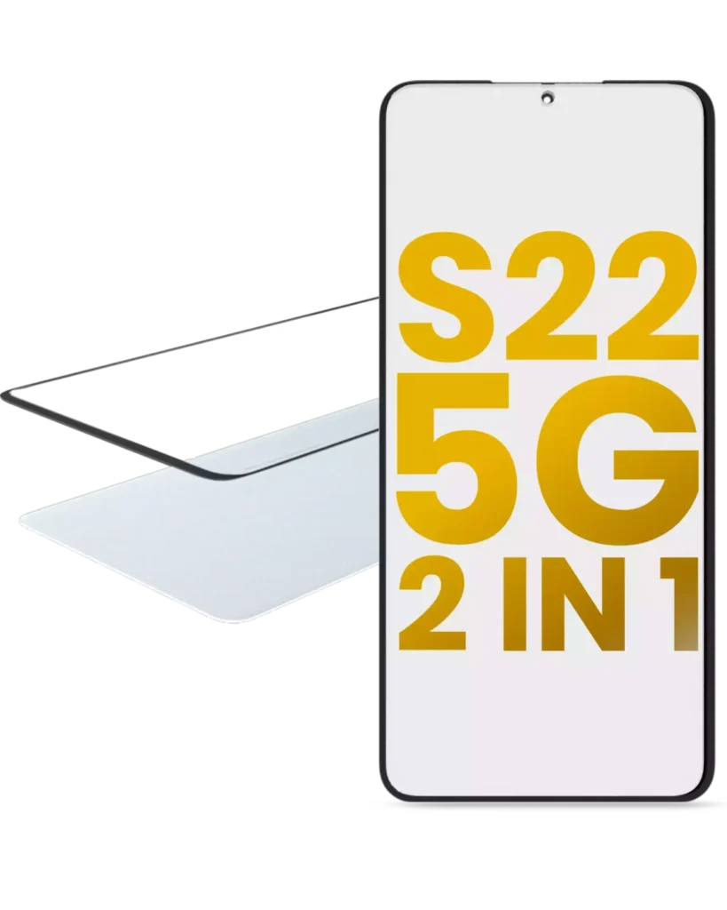 2 in 1 Front Glass With OCA Pre-Installed For Samsung Galaxy S22 5G