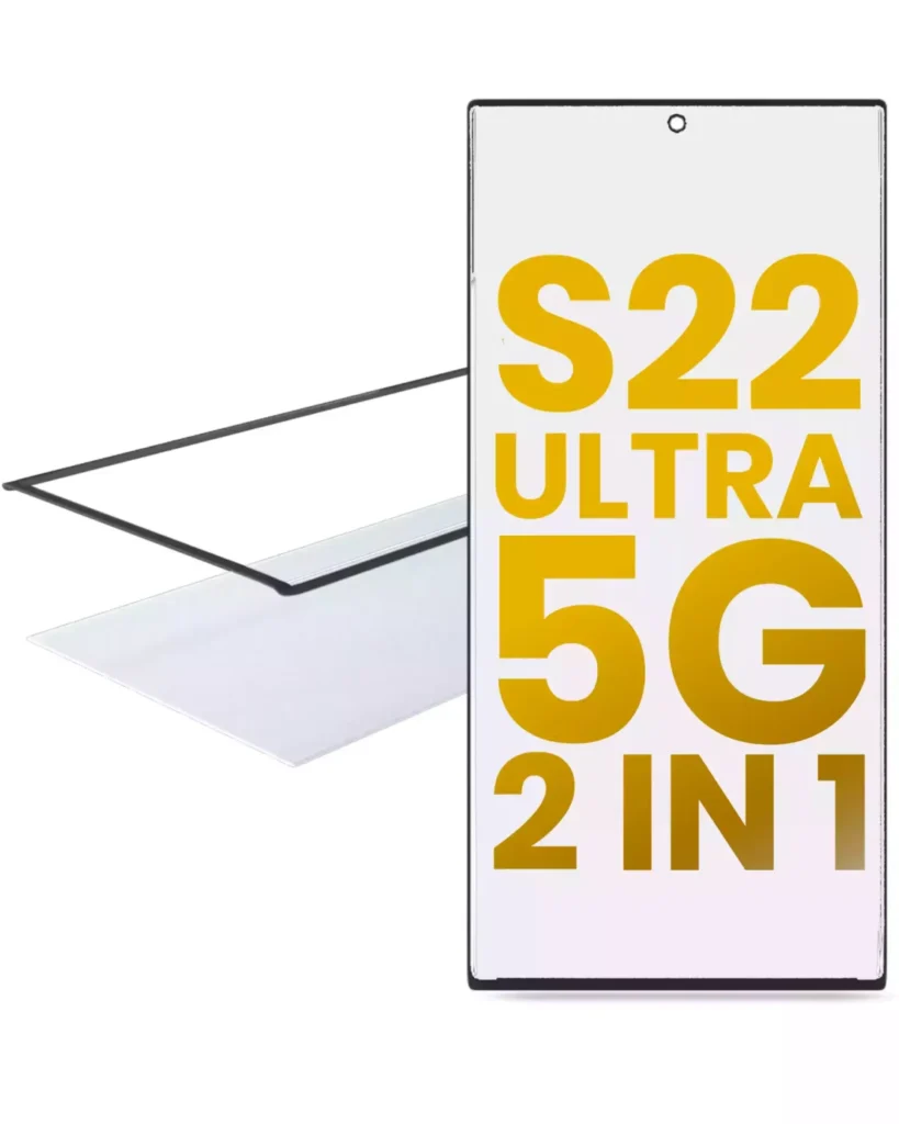 2 in 1 Front Glass With OCA Pre-Installed For Samsung Galaxy S22 Ultra 5G