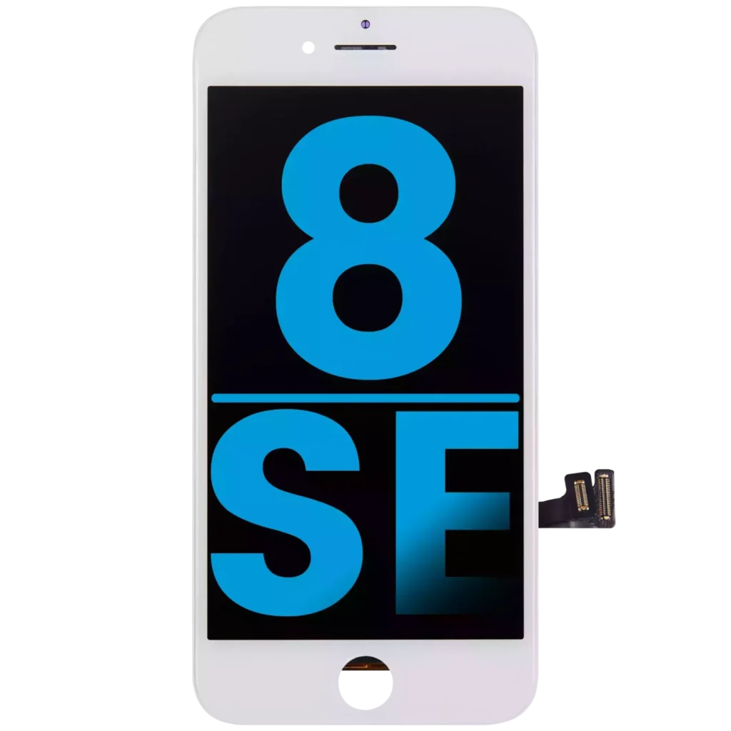 LCD Assembly With Steel Plate For iPhone 8 / SE (2020 / 2022) (Aftermarket: AQ7) (White)