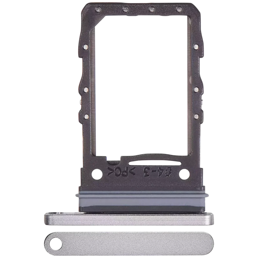 Single Sim Card Tray For Samsung Galaxy Z Flip 6 (F741) (Premium) (Silver Shadow)