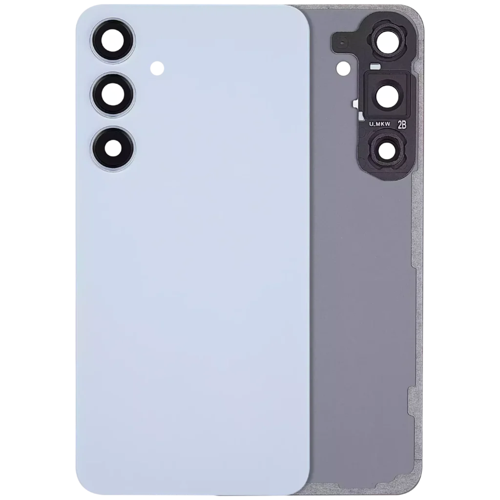 Back Cover Glass With Camera Lens For Samsung Galaxy S24 Plus 5G (No Logo) (Aftermarket Plus) (Sapphire Blue)