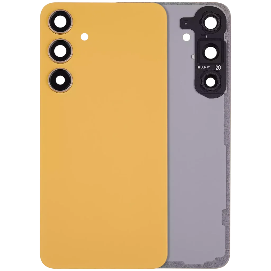 Back Cover Glass With Camera Lens For Samsung Galaxy S24 Plus 5G (No Logo) (Aftermarket Plus) (Sandstone Orange)