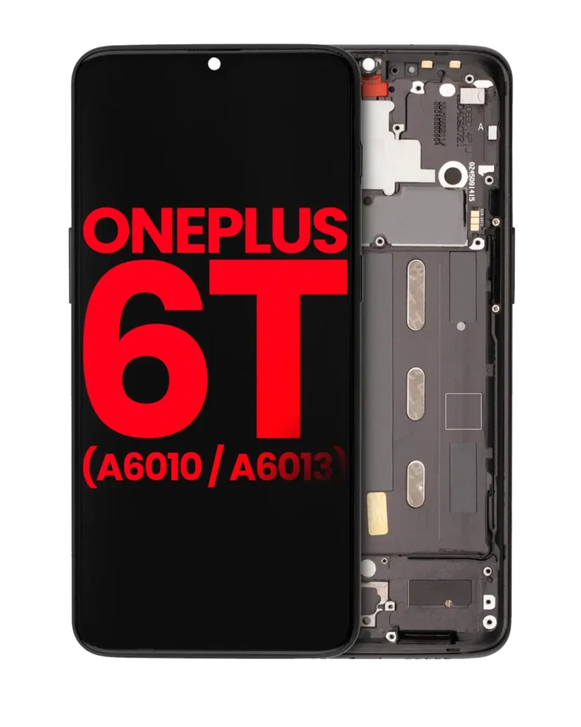 OLED Assembly With Frame For OnePlus 6T (A6010 / A6013) (Aftermarket Plus) (Midnight Black)
