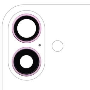 Back Camera Lens With Bracket & Bezel For iPhone 16 / 16 Plus (2 Piece Set) (Premium) (Pink)