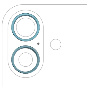 Back Camera Bezel Ring Only For iPhone 16 / 16 Plus (Teal) (2 Piece Set)