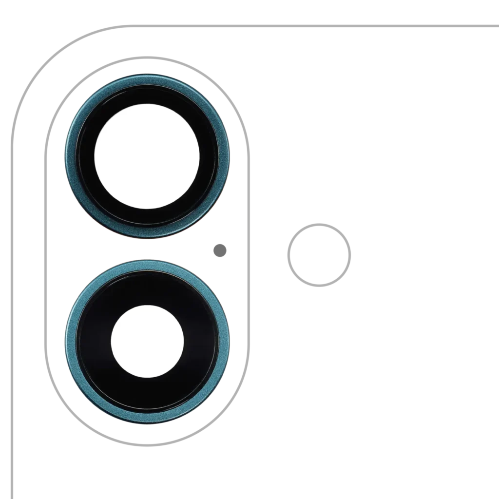 Back Camera Lens With Bracket & Bezel For iPhone 16 / 16 Plus (2 Piece Set) (Premium) (Teal)