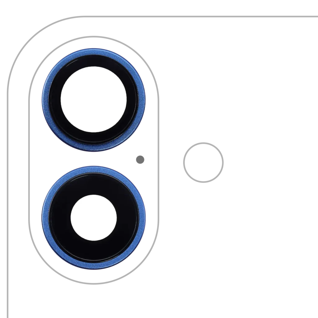 Back Camera Lens With Bracket & Bezel For iPhone 16 / 16 Plus (2 Piece Set) (Premium) (Ultramarine)
