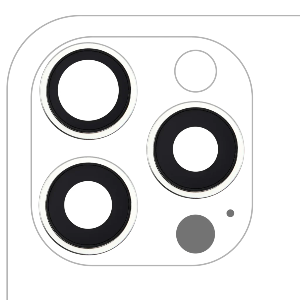 Back Camera Lens With Bracket & Bezel For iPhone 16 Pro / 16 Pro Max (3 Piece Set) (Premium) (White Titanium)