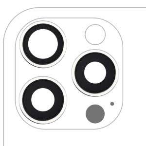 Back Camera Lens With Bracket & Bezel For iPhone 16 Pro / 16 Pro Max (3 Piece Set) (Premium) (White Titanium)
