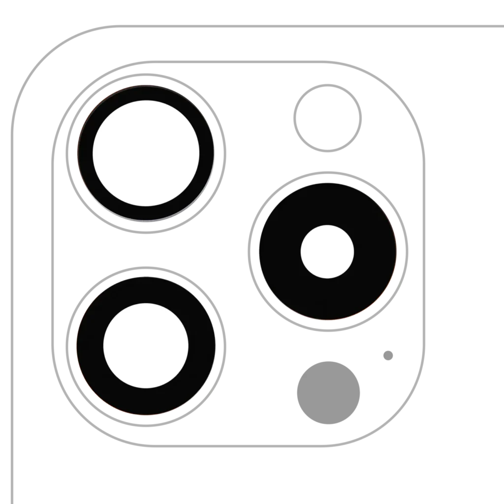 Back Camera Lens (Glass Only) With Adhesive For iPhone 15 Pro (3 Piece Set) (Aftermarket Plus) (10 Pack)