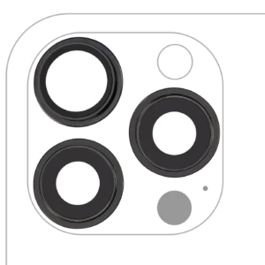 Back Camera Lens With Bracket & Bezel For iPhone 15 Pro Max (3 Piece Set) (Premium) (Black Titanium)