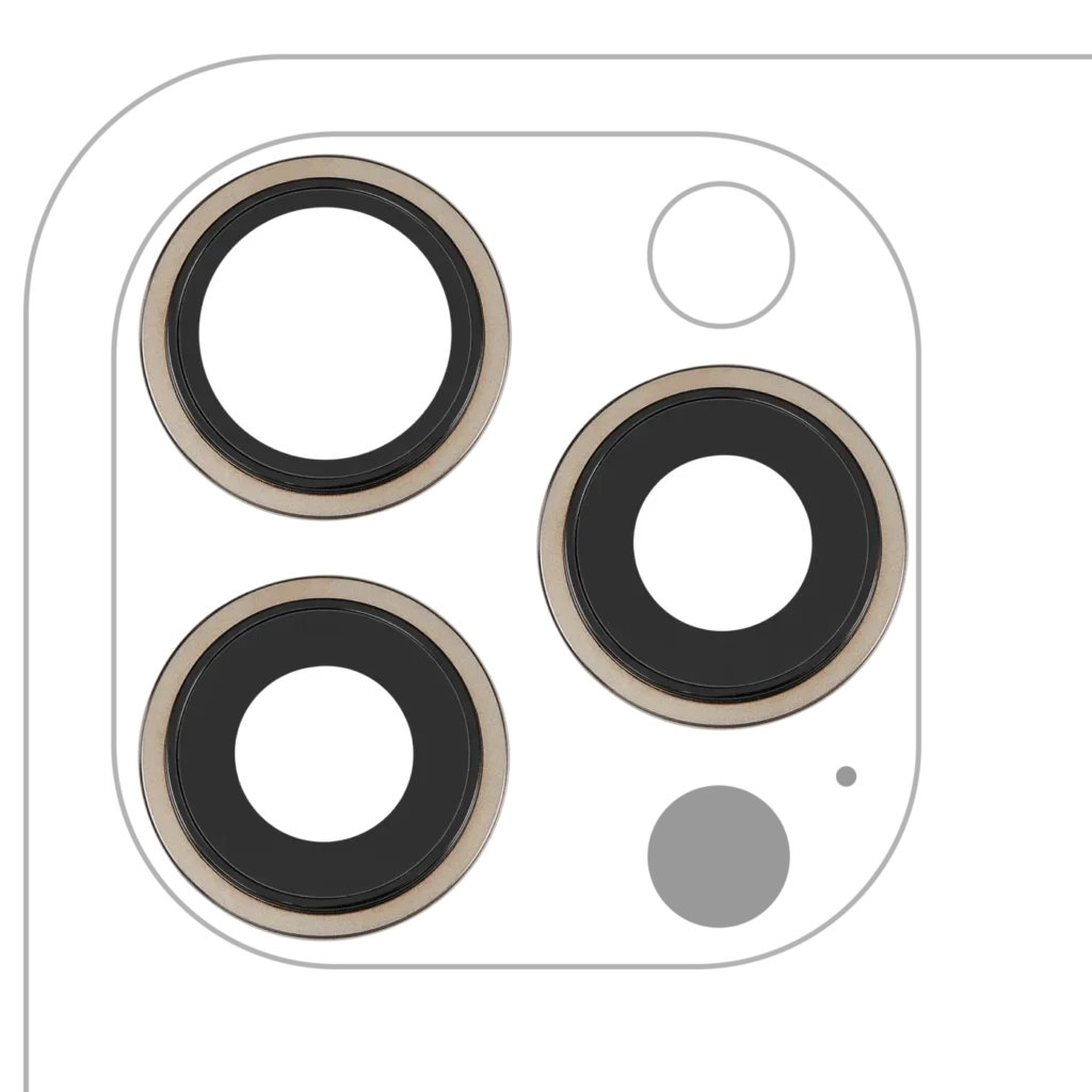 Back Camera Lens With Bracket & Bezel For iPhone 15 Pro Max (3 Piece Set) (Premium) (Natural Titanium)
