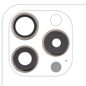 Back Camera Lens With Bracket & Bezel For iPhone 15 Pro (3 Piece Set) (Premium) (Natural Titanium)