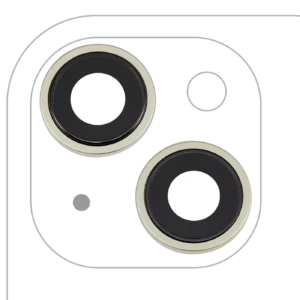 Back Camera Lens With Bracket & Bezel For iPhone 15 / 15 Plus (2 Piece Set) (Premium) (Yellow)