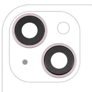 Back Camera Lens With Bracket & Bezel For iPhone 15 / 15 Plus (2 Piece Set) (Premium) (Pink)