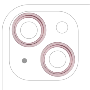 Back Camera Bezel Ring Only For iPhone 15 / 15 Plus (Pink) (2 Piece Set)