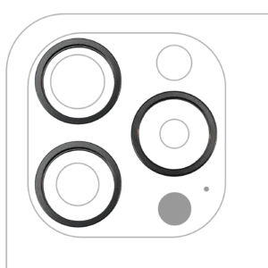 Back Camera Bezel Ring Only For iPhone 15 Pro Max (Black Titanium) (3 Piece Set)