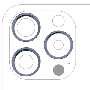 Back Camera Bezel Ring Only For iPhone 15 Pro Max (Blue Titanium) (3 Piece Set)