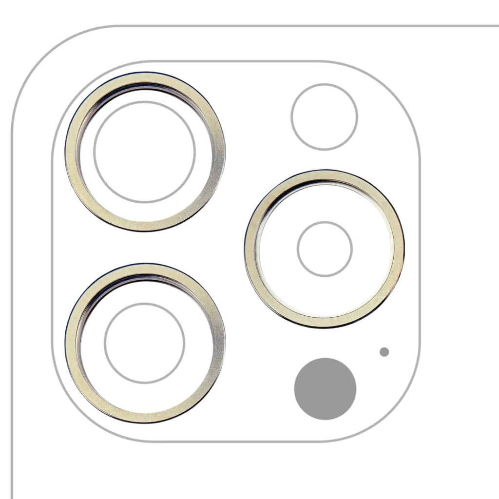 Back Camera Bezel Ring Only For iPhone 15 Pro Max (Natural Titanium) (3 Piece Set)