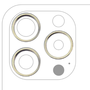 Back Camera Bezel Ring Only For iPhone 15 Pro Max (Natural Titanium) (3 Piece Set)