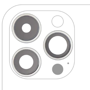 Back Camera Lens With Bracket & Bezel For iPhone 14 Pro / 14 Pro Max (3 Piece Set) (Aftermarket Plus) (Silver)