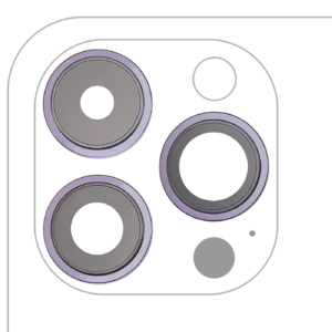 Back Camera Lens With Bracket & Bezel For iPhone 14 Pro / 14 Pro Max (3 Piece Set) (Aftermarket Plus) (Deep Purple)