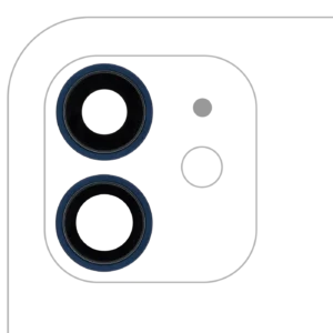 Back Camera Lens With Bracket & Bezel For iPhone 12 / 12 Mini (Aftermarket Plus) (Blue)