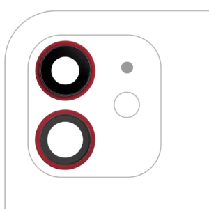 Back Camera Lens With Bracket & Bezel For iPhone 12 / 12 Mini (Aftermarket Plus) (Red)
