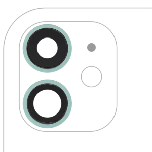 Back Camera Lens With Bracket & Bezel For iPhone 11 (2 Piece Set) (Aftermarket Plus) (Green)