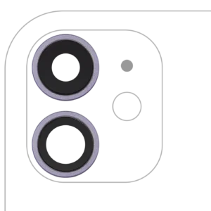 Back Camera Lens With Bracket & Bezel For iPhone 11 (2 Piece Set) (Aftermarket Plus) (Purple)